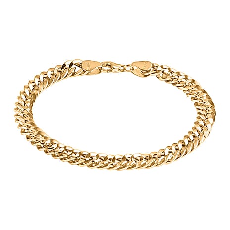 LUXORO 9K Yellow Gold Bracelet (Size - 7.5) with Lobster Clasp, Gold Wt. 6.50 Gms.