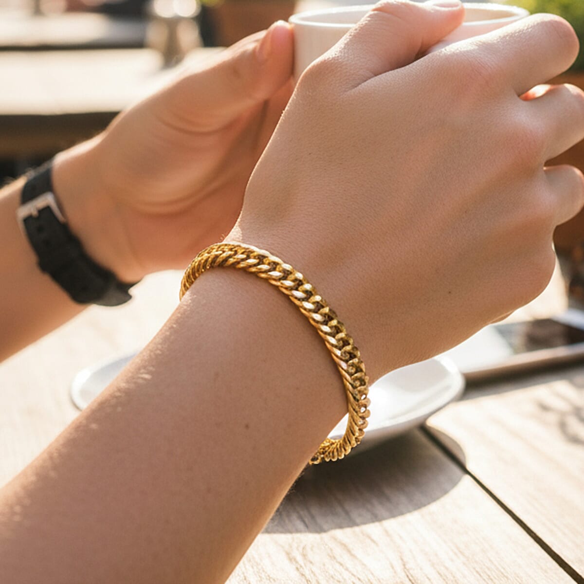 Royal Bali Collection 9K Yellow Gold Bracelet (Size - 7) with Lobster Clasp, Gold Wt. 5.19 Gms.