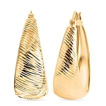 Royal Bali Collection 9K Yellow Gold Hoop Earring with Clasp