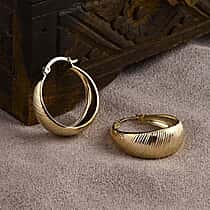 Royal Bali Collection 9K Yellow Gold Hoop Earring with Clasp