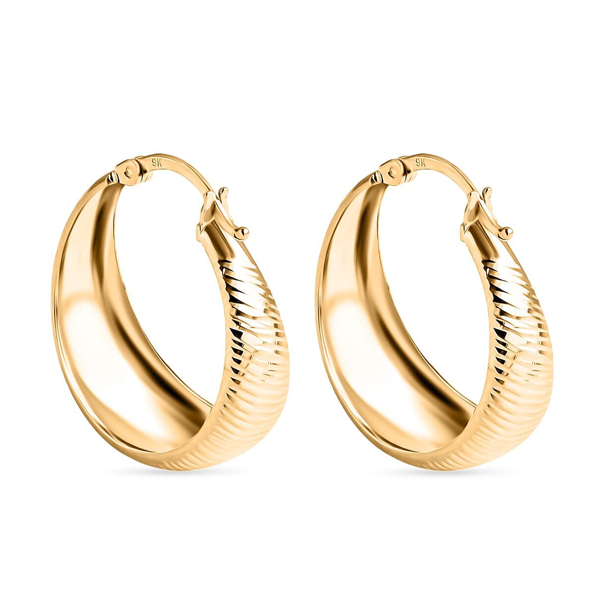 Royal Bali Collection 9K Yellow Gold Earring with Clasp 2.65gram