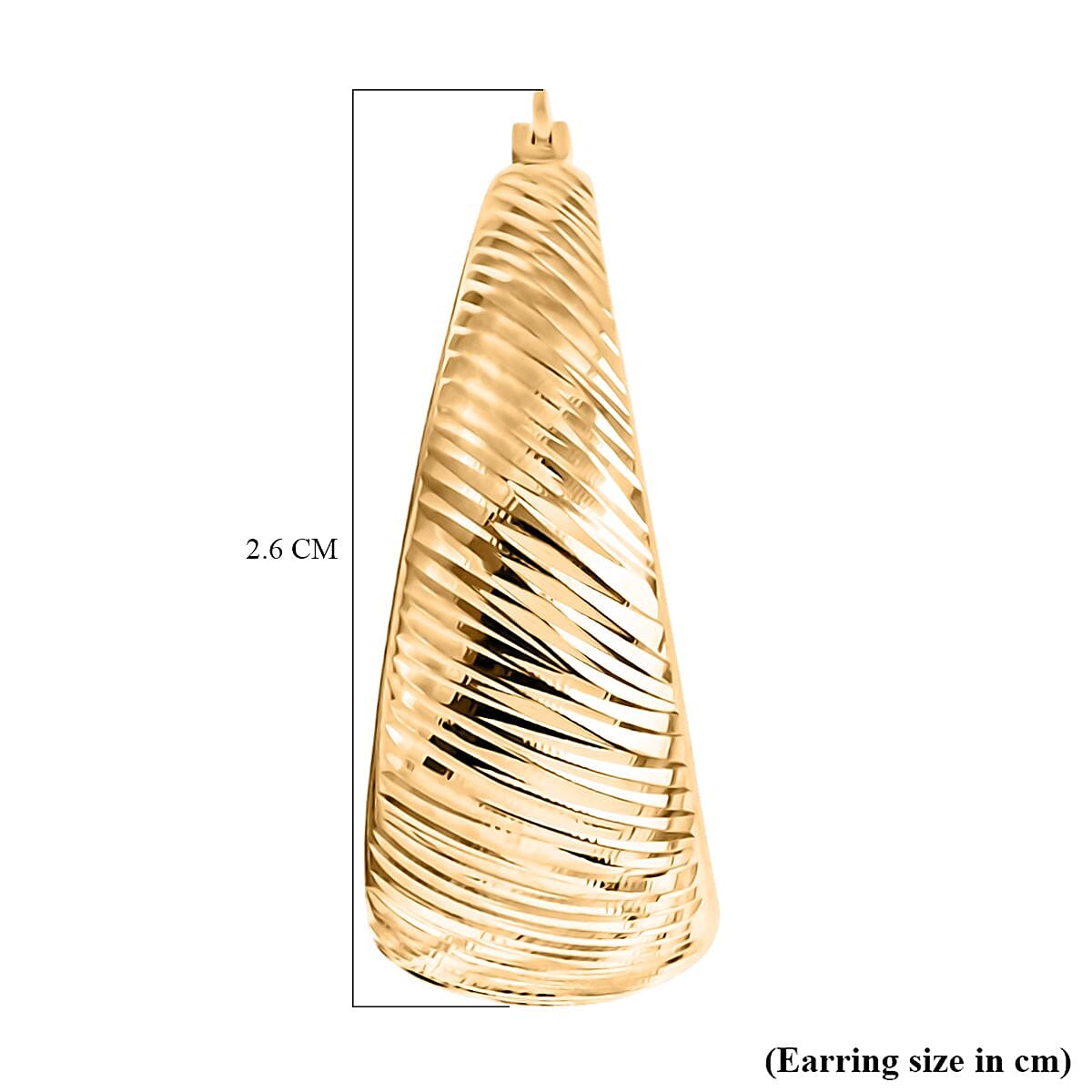 Royal Bali Collection 9K Yellow Gold Earring with Clasp 2.65gram