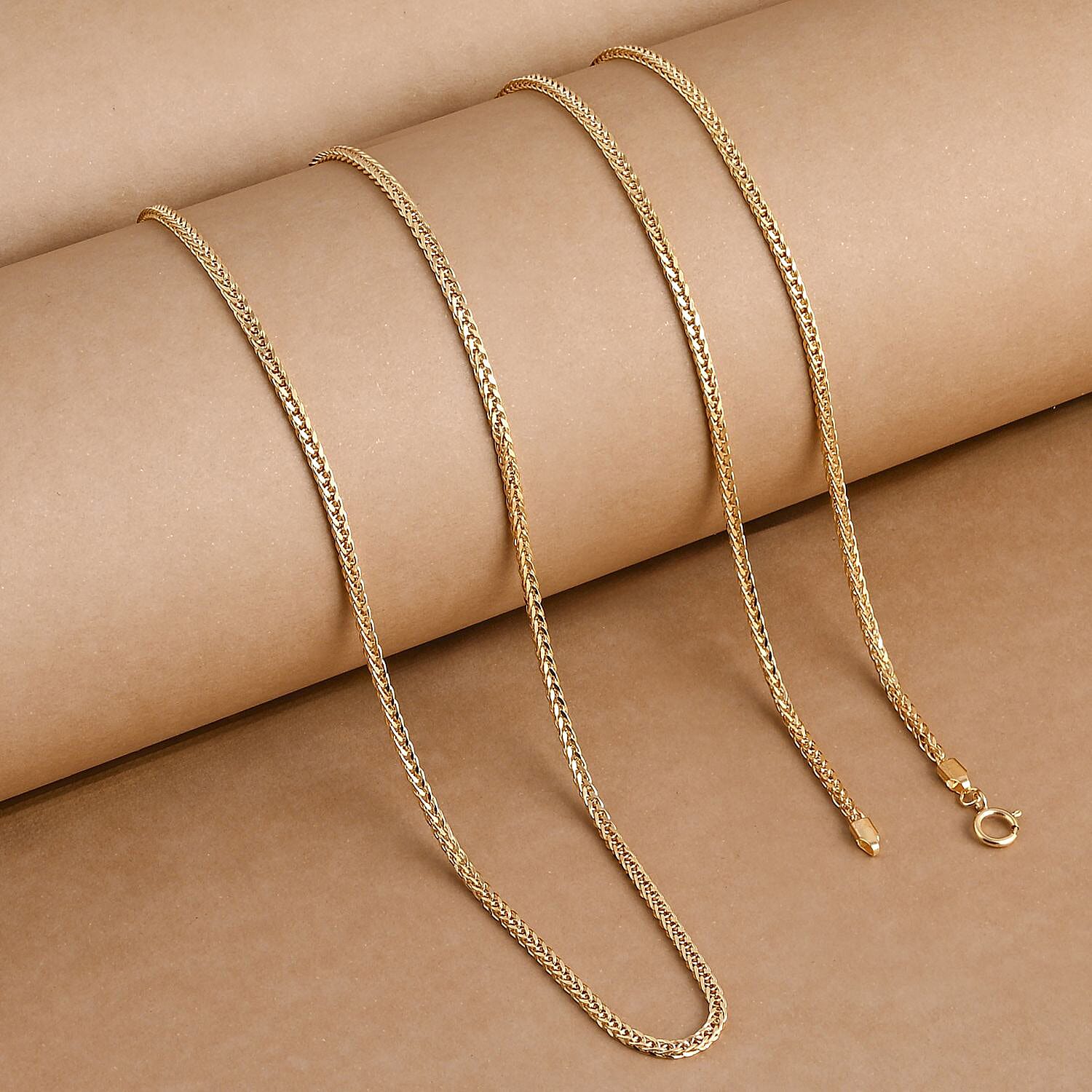 Luxoro 9K Yellow Gold Necklace (Size 20) with Spring Ring Clasp