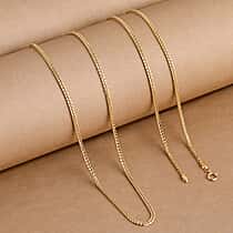 9K Yellow Gold Spiga Necklace (Size 20) with Spring Ring Clasp