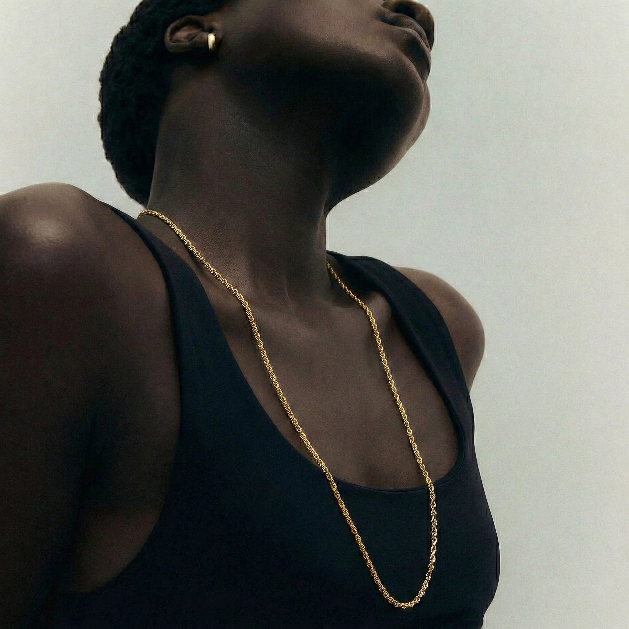 9K Yellow Gold Diamond Cut Rope Necklace (Size 30) - 4.52 GRAMS