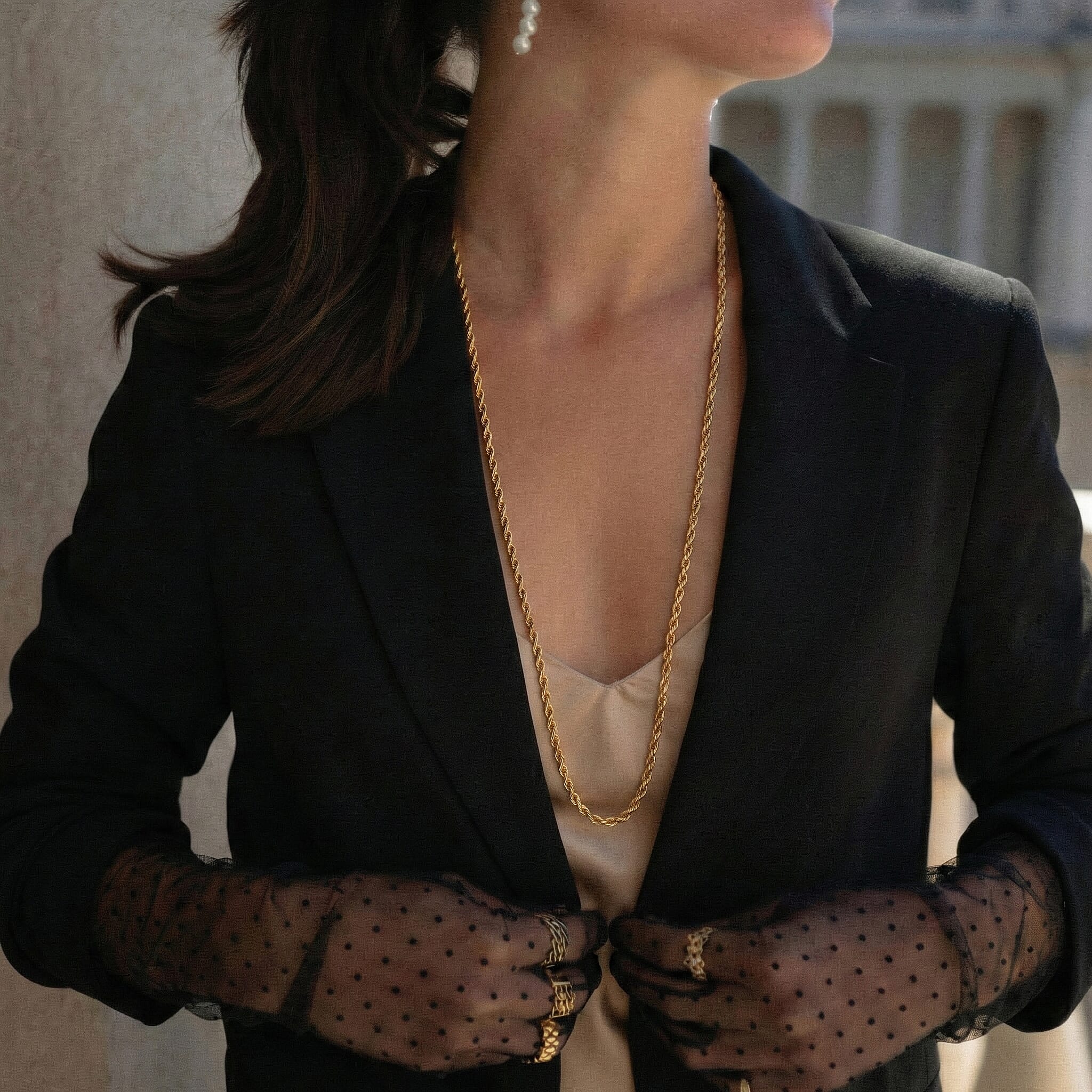 9K Yellow Gold Diamond Cut Rope Necklace (Size 30) - 4.52 GRAMS