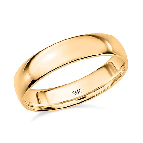 9K Yellow Gold Bold Band Ring