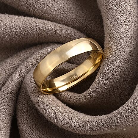 9K Yellow Gold Bold Band Ring