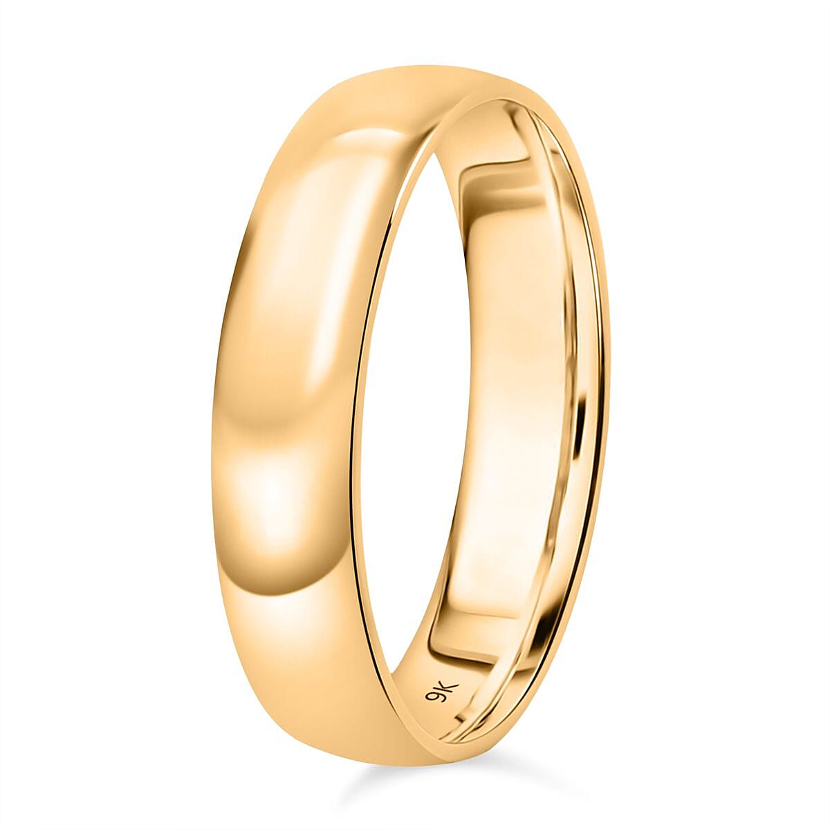 9K Yellow Gold Bold Band Ring