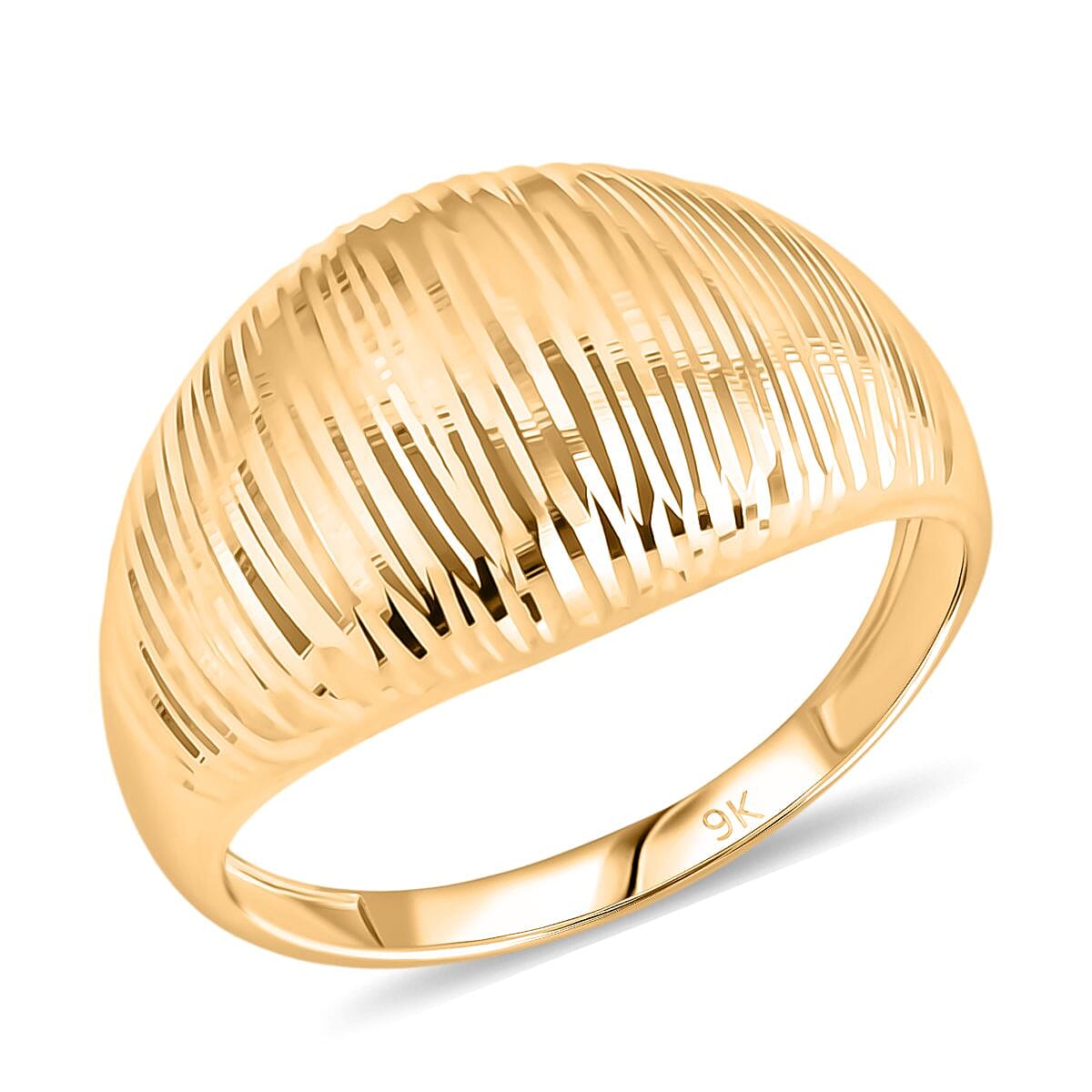 Designer Inspired -  9K Yellow Gold Dome Ring