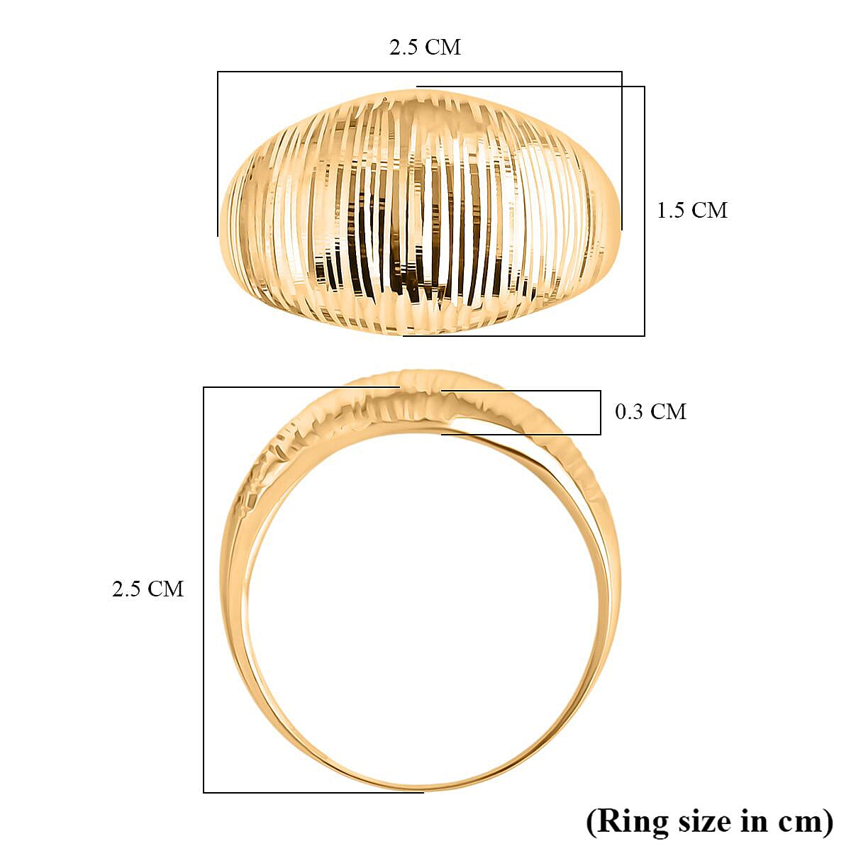 Designer Inspired -  9K Yellow Gold Dome Ring