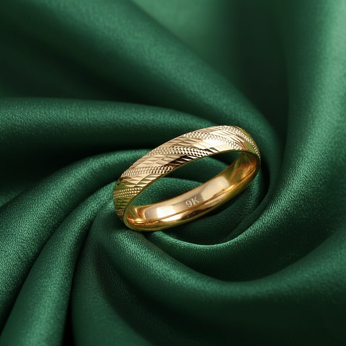 9K Yellow Gold Band Ring