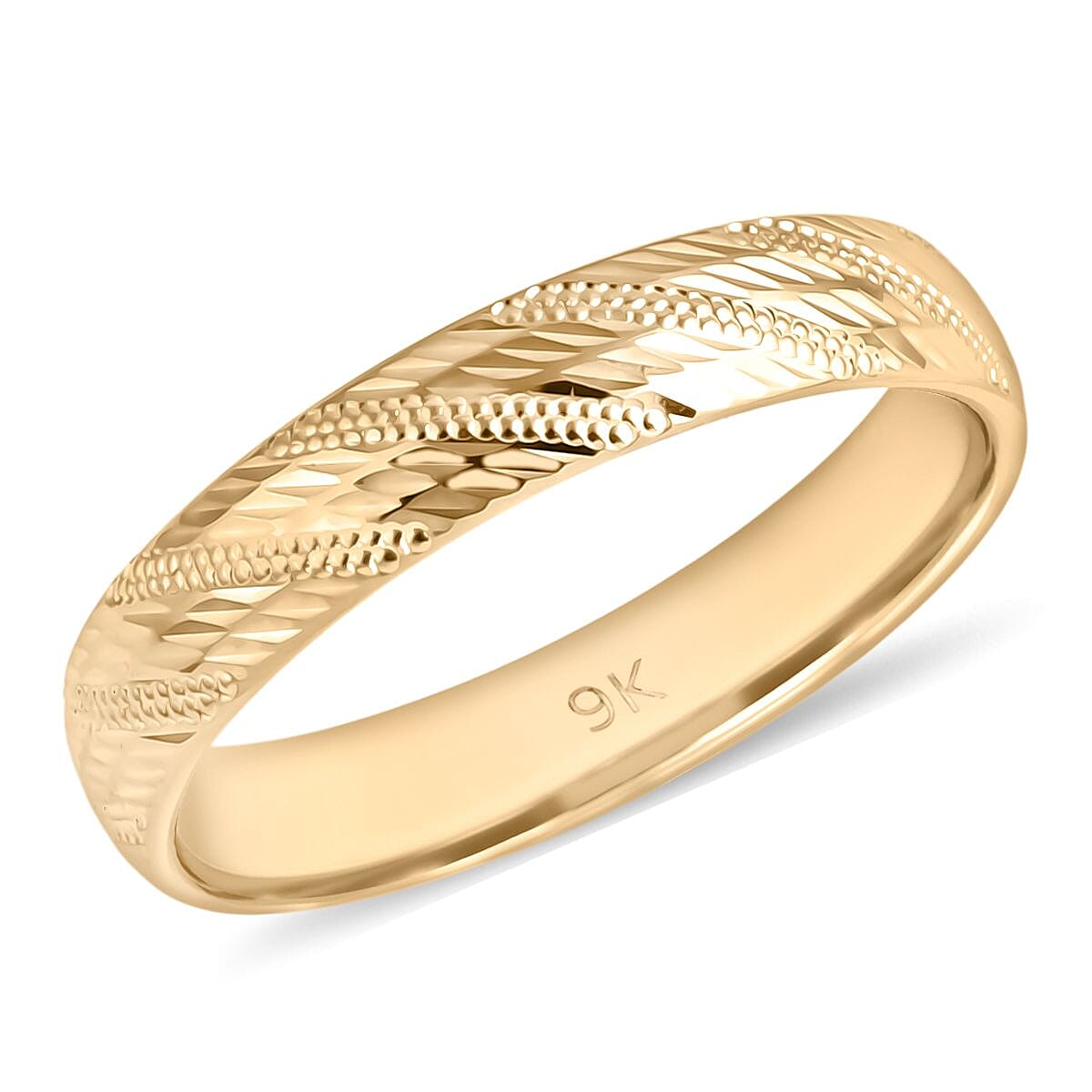 9K Yellow Gold Band Ring