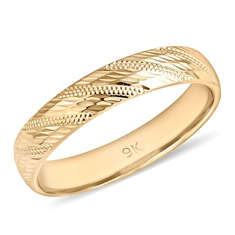9K Yellow Gold Band Ring