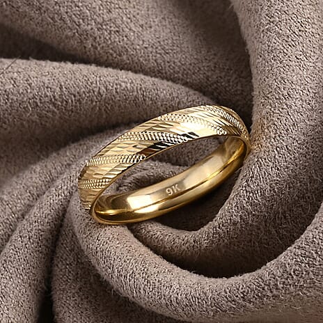 9K Yellow Gold Band Ring
