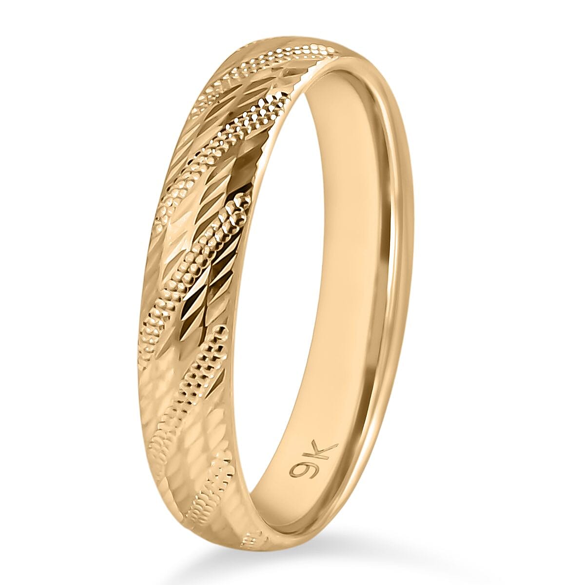 9K Yellow Gold Band Ring