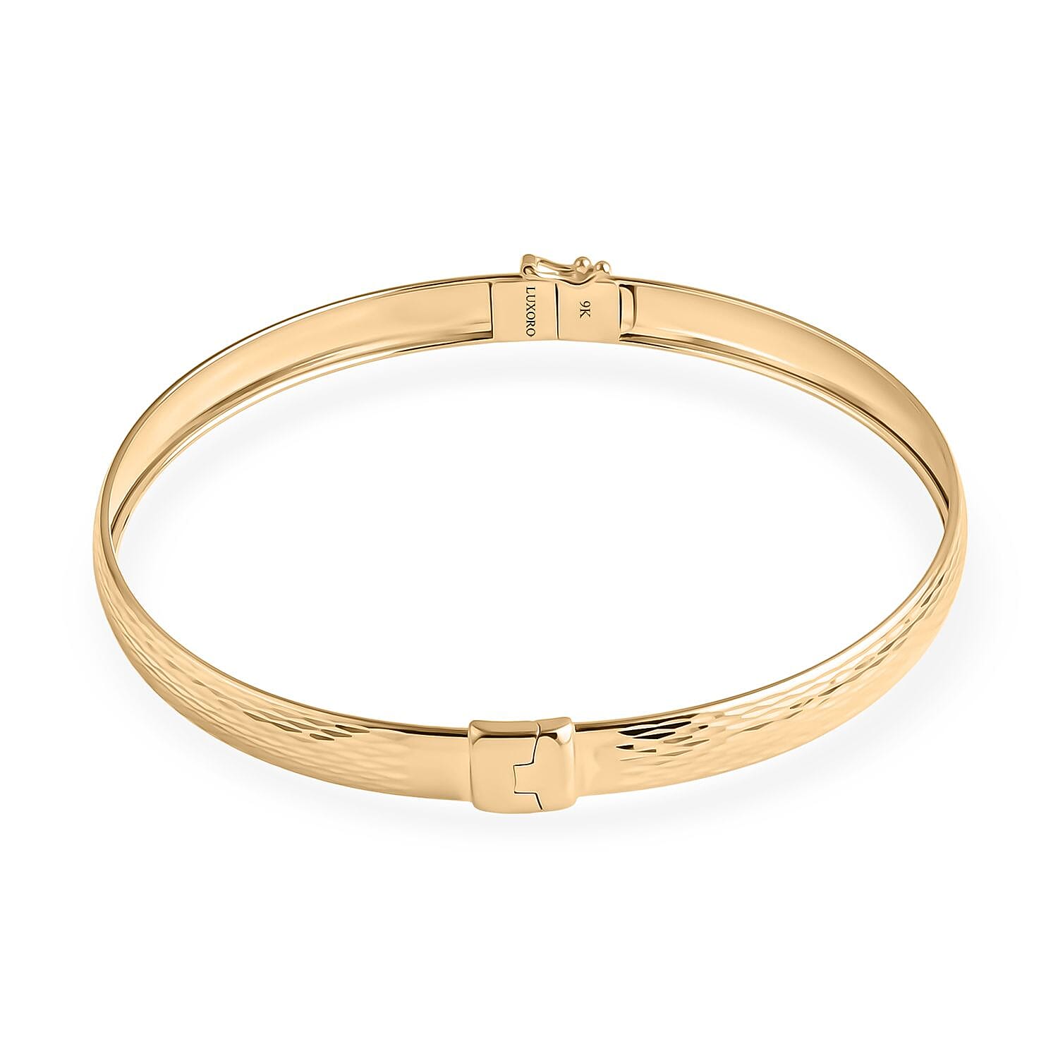 Luxoro 9K Yellow Gold Bangle (Size 7.5), Gold Wt. 4.30 Gms.