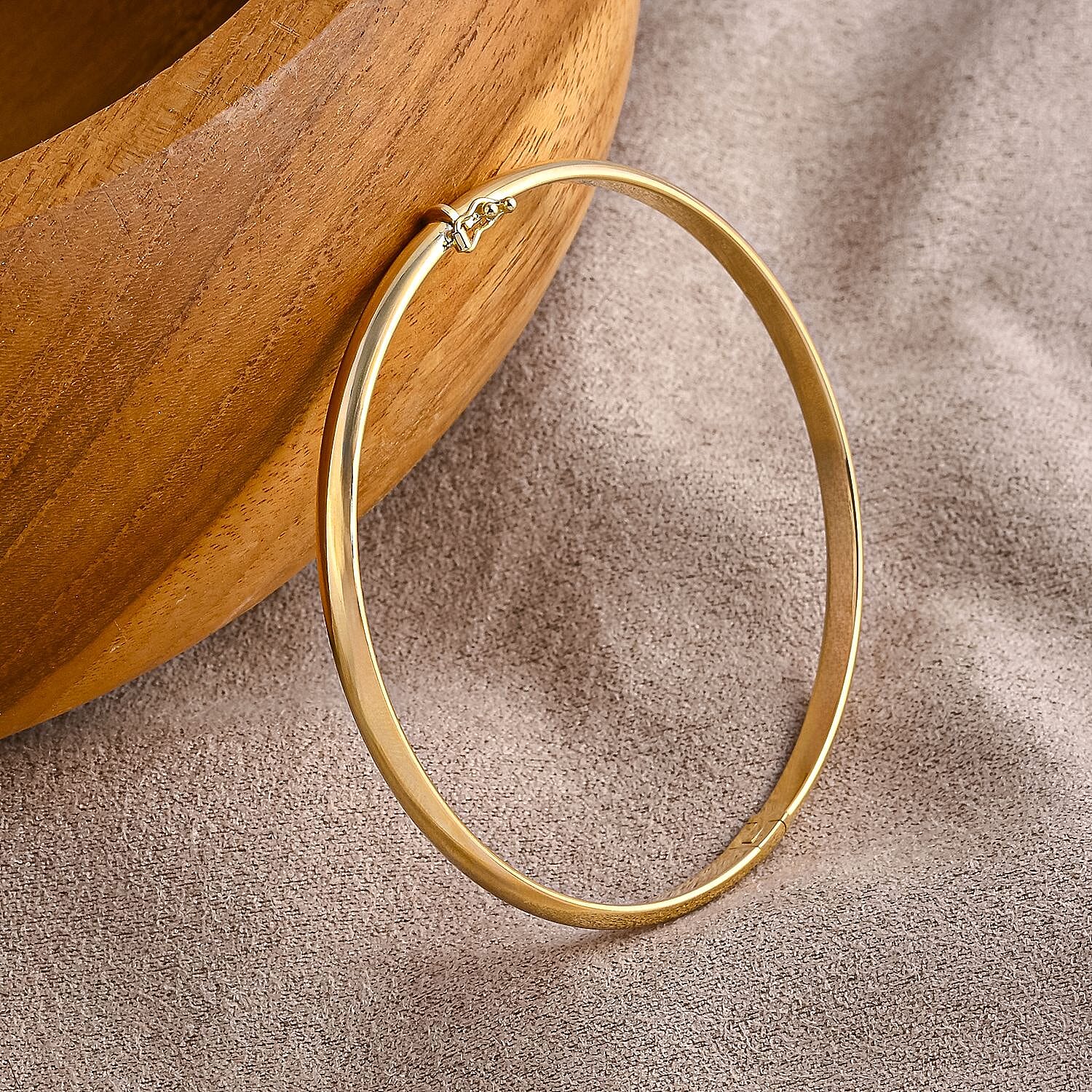 Royal Bali Collection Handmade 9K Yellow Gold Bangle (Size 7.5) Gold Wt 3.08 Gms