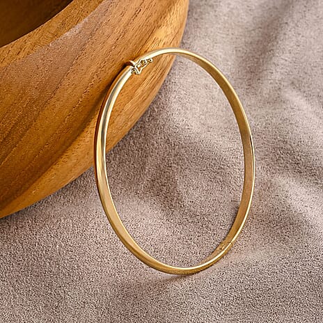 Royal Bali Collection Handmade 9K Yellow Gold Bangle (Size 7.5) Gold Wt 3.08 Gms