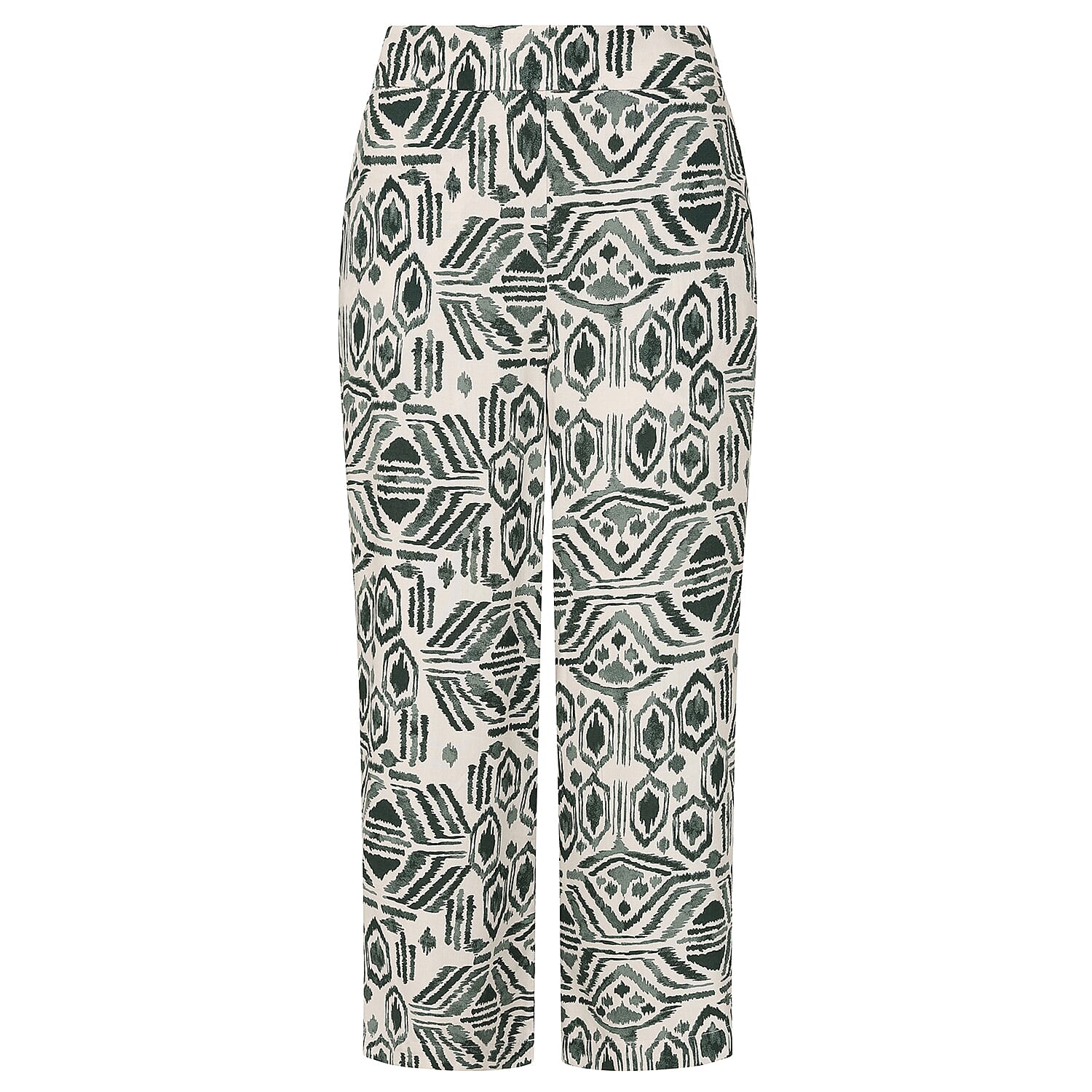 Emreco Spun Viscose Elastic Waist Floral Crop Trousers