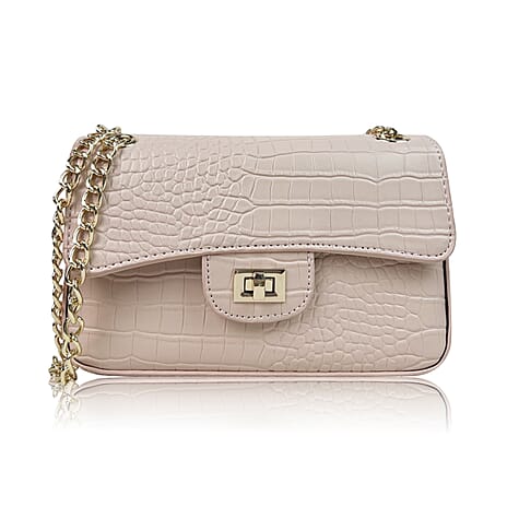 Reine Evening Shoulder Bag with Detachable Chain Strap - Mink