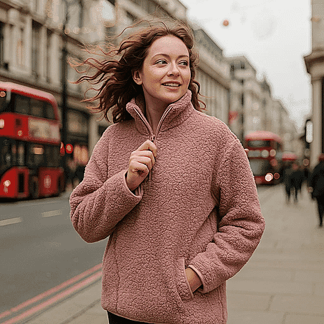 Closeout Deal - Light & Shade Super Soft Fleece Jumper (Size - S-M Pink