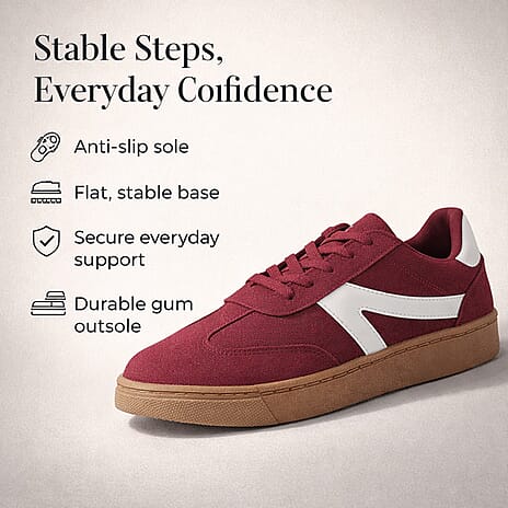 Urban Jacks Matise Lightweight Women's Trainer (Size - 6) - Burgundy