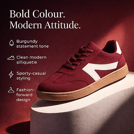 Urban Jacks Matise Lightweight Women's Trainer (Size - 6) - Burgundy