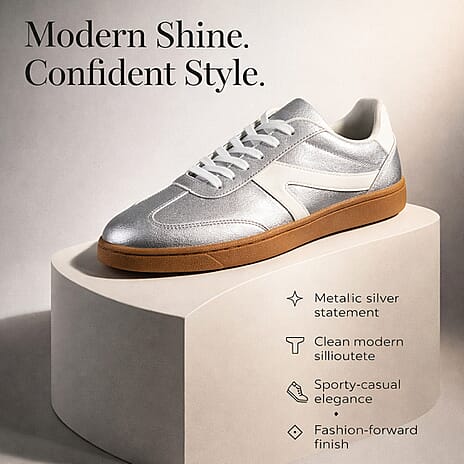 Urban Jacks Matise Lightweight Women's Trainer (Size - 4) - Silver