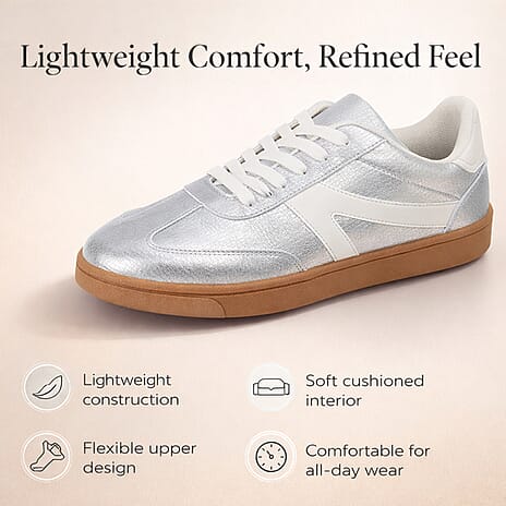 Urban Jacks Matise Lightweight Women's Trainer (Size - 5) - Silver