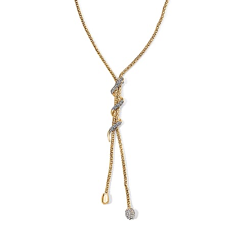 Austrian White Crystal & Austrian Black Crystal Necklace (Size - 20-2 Ext) 2.00 Ct.
