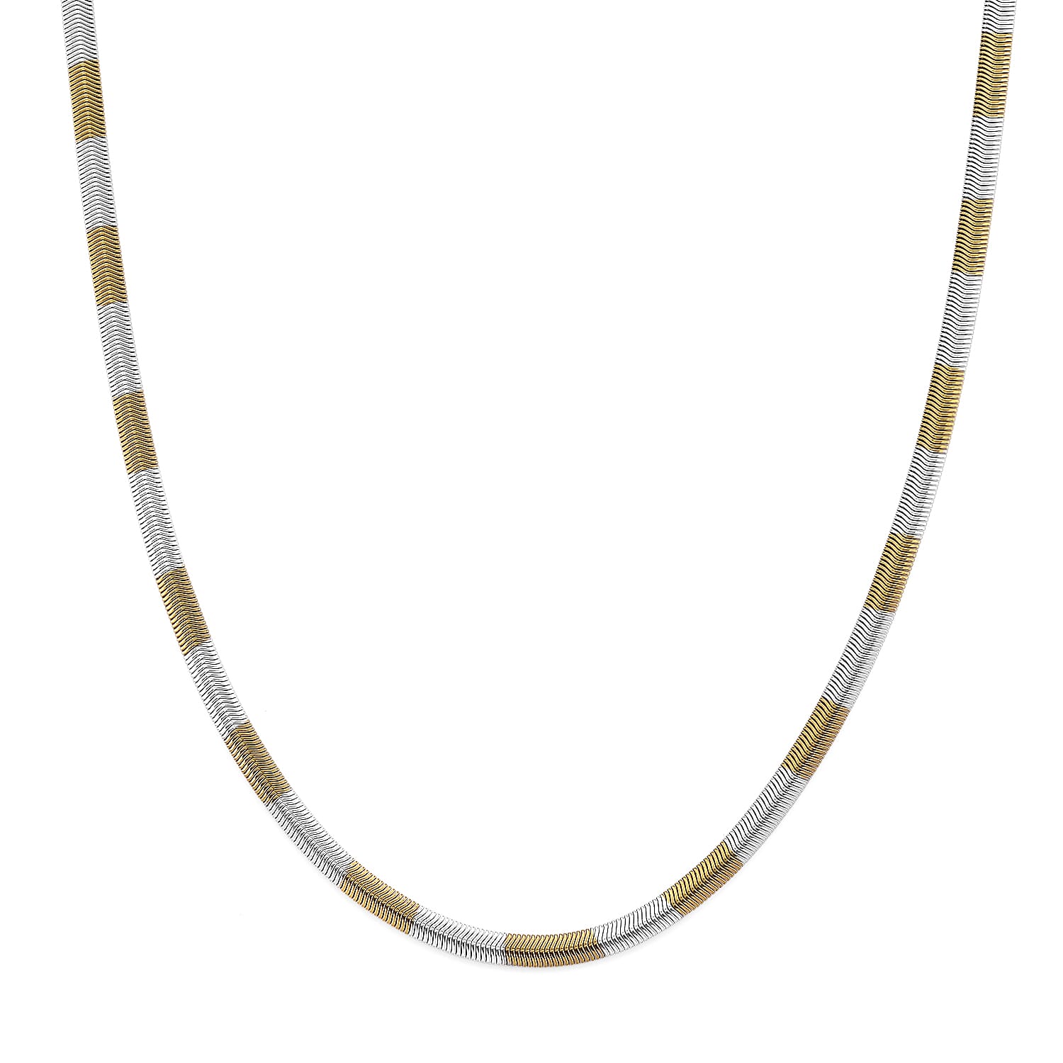 Serpent Necklace (Size - 20-2 Ext) in Dual Tone