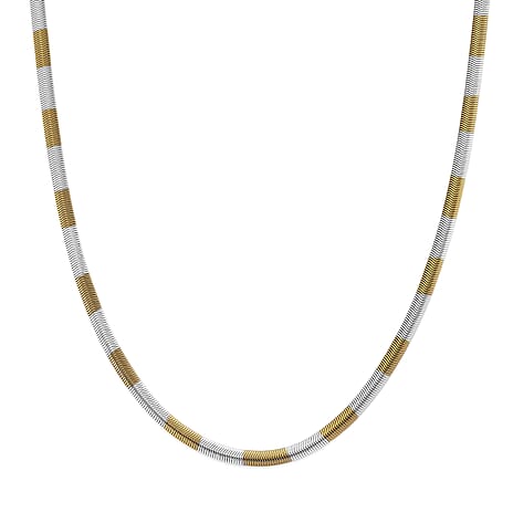 Serpent Necklace (Size - 20-2 Ext) in Dual Tone