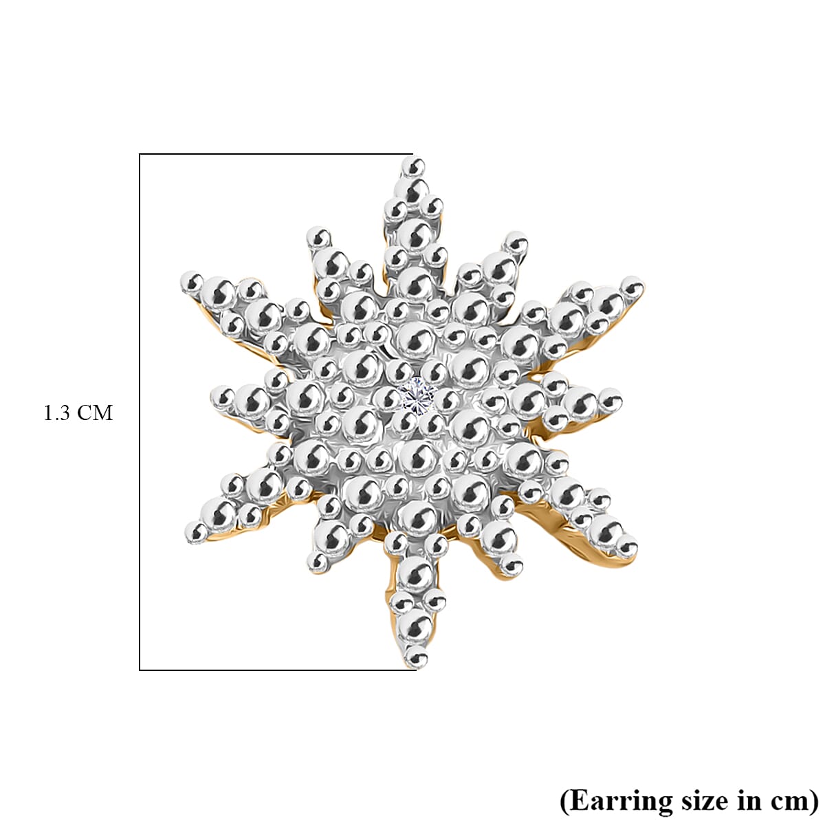 Luxuriant Lab Grown Diamond Earring in 18K YG PlatingSterling Silver  0.012  Ct.