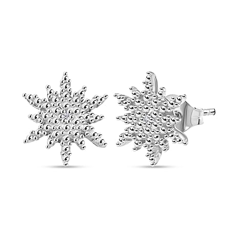 Luxuriant Lab Grown Diamond Earring in Platinum OverlaySterling Silver  0.012  Ct.