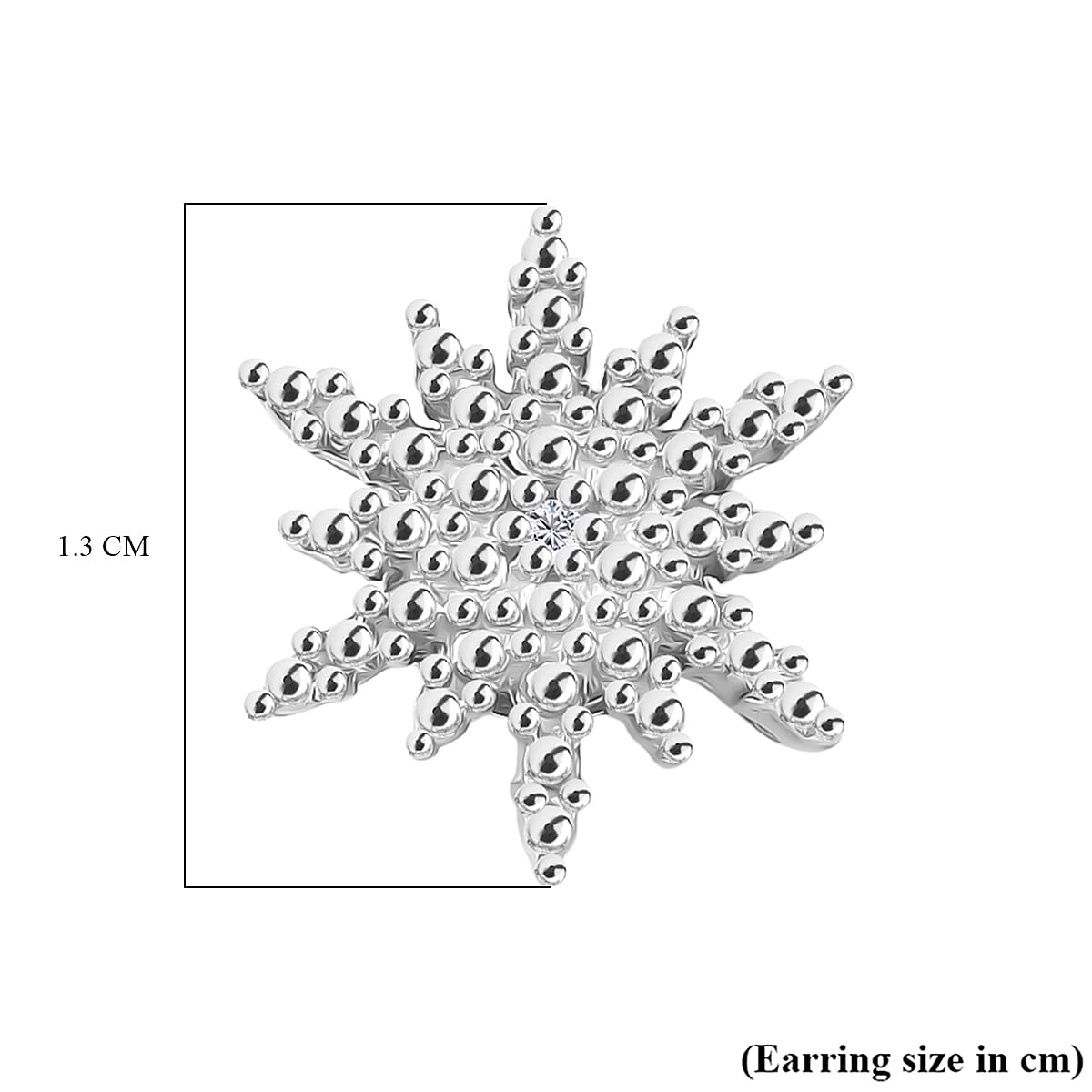 Luxuriant Lab Grown Diamond Earring in Platinum OverlaySterling Silver  0.012  Ct.