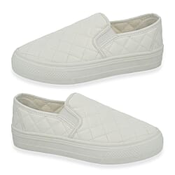Spot On Collection Quilted Slip-On Trainers With Platform Sole
