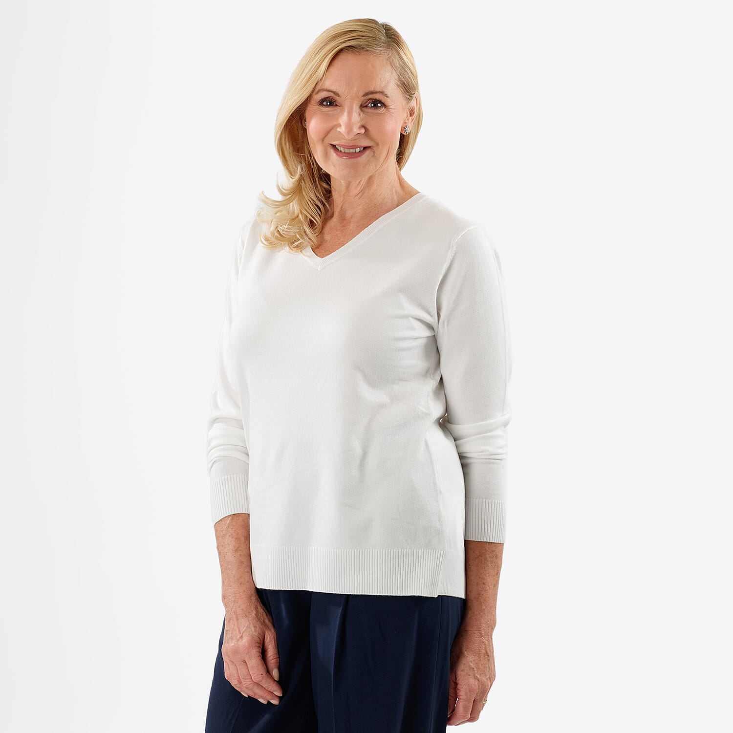 Pure and Natural V-Neck Jumper