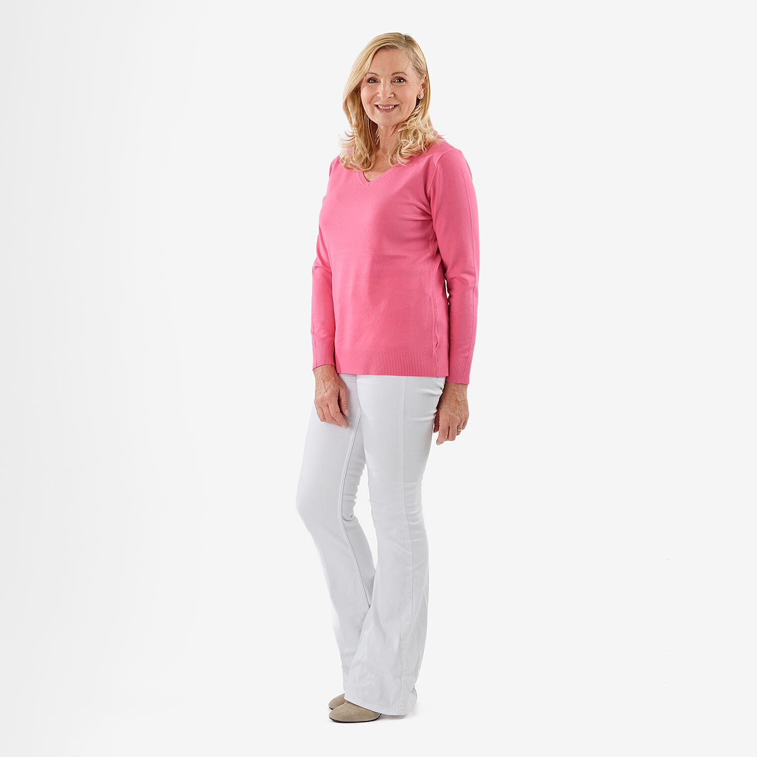 Pure and Natural V-Neck Jumper