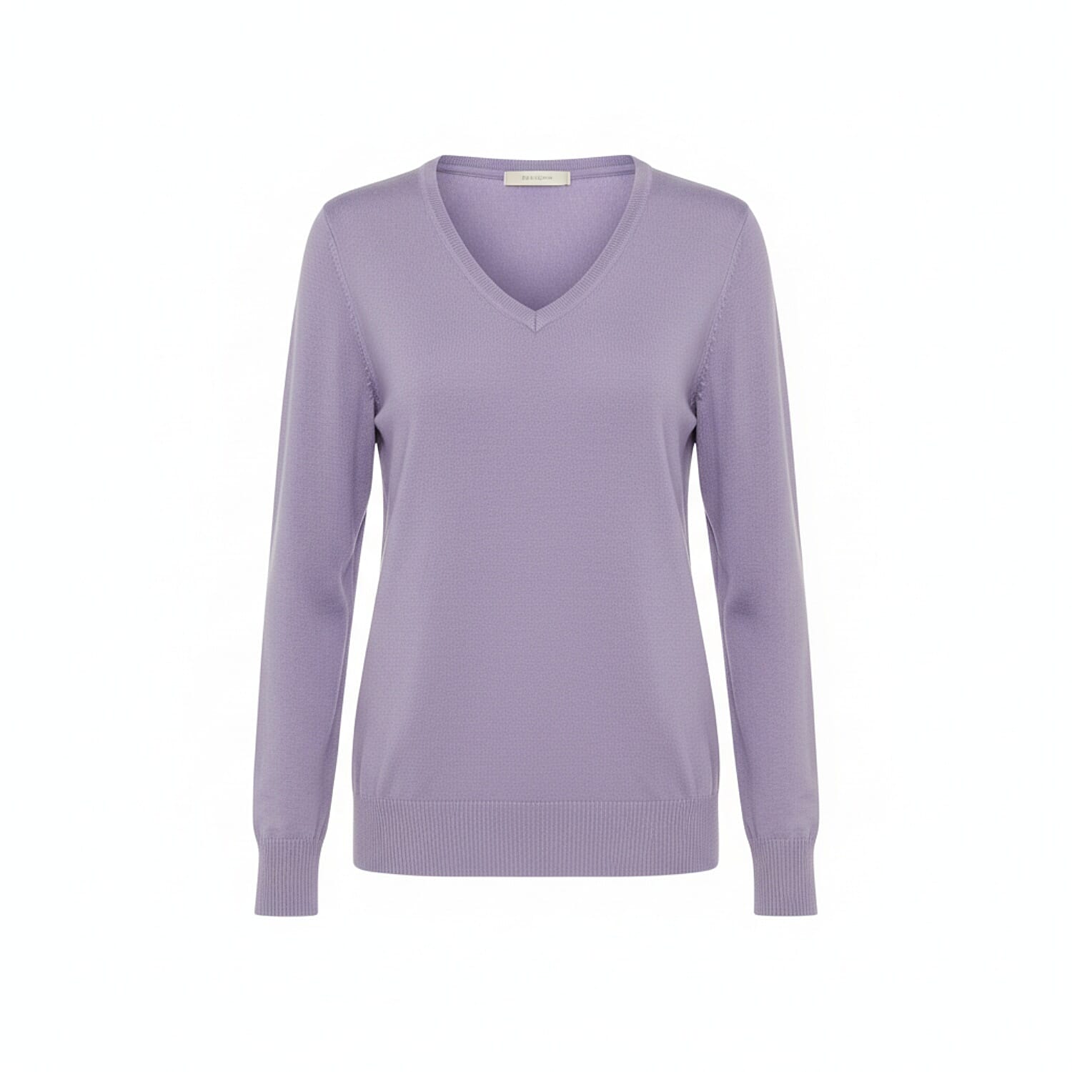 Pure & Natural V-Neck Jumper (Size 14) - Lilac