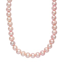 Dyed Pink Fresh Water Pearl Stone Necklace (Size 40) 480.00 Ct.