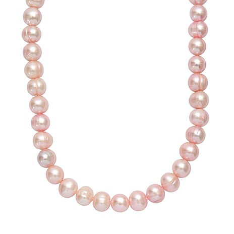 Dyed Pink Fresh Water Pearl Stone Necklace (Size 40) 480.00 Ct.