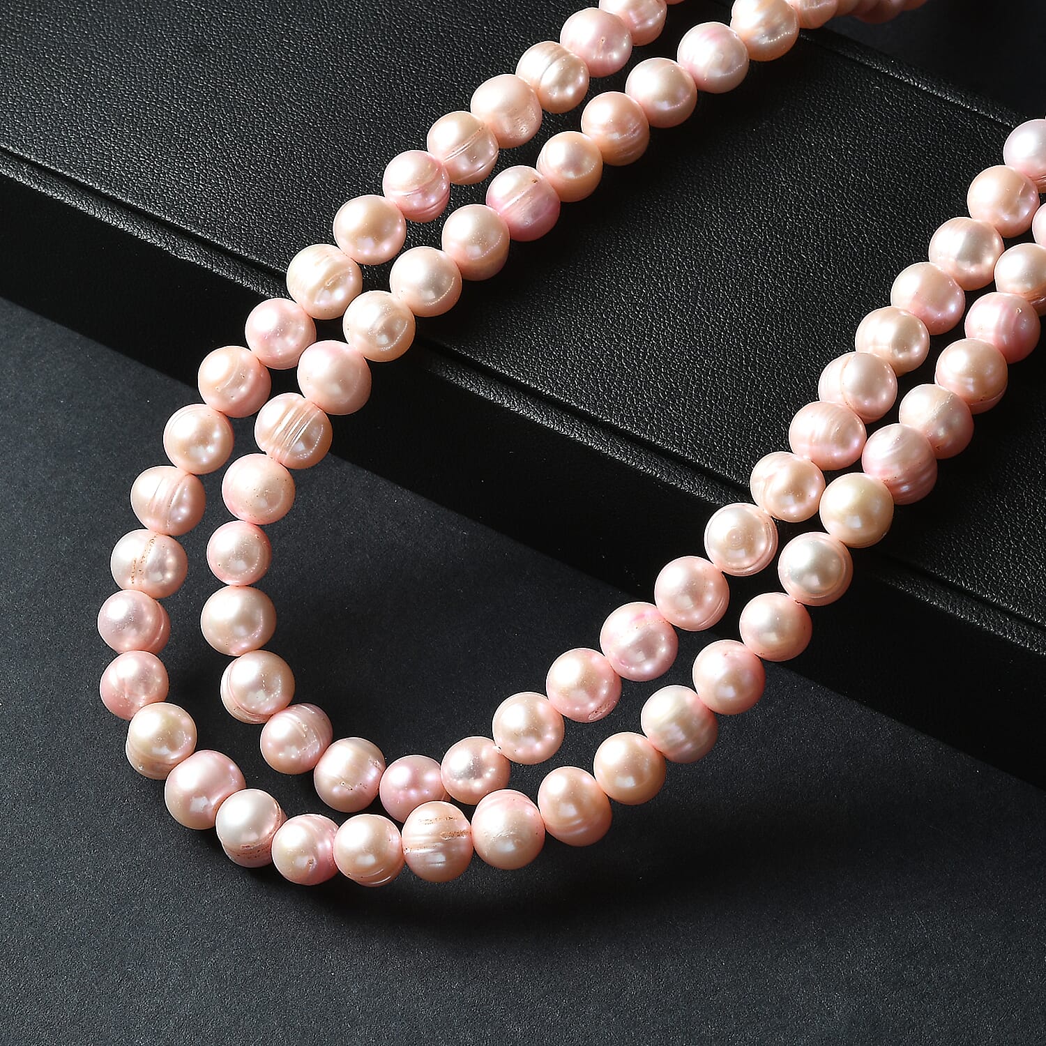 Dyed Pink Fresh Water Pearl Stone Necklace (Size 40) 480.00 Ct.