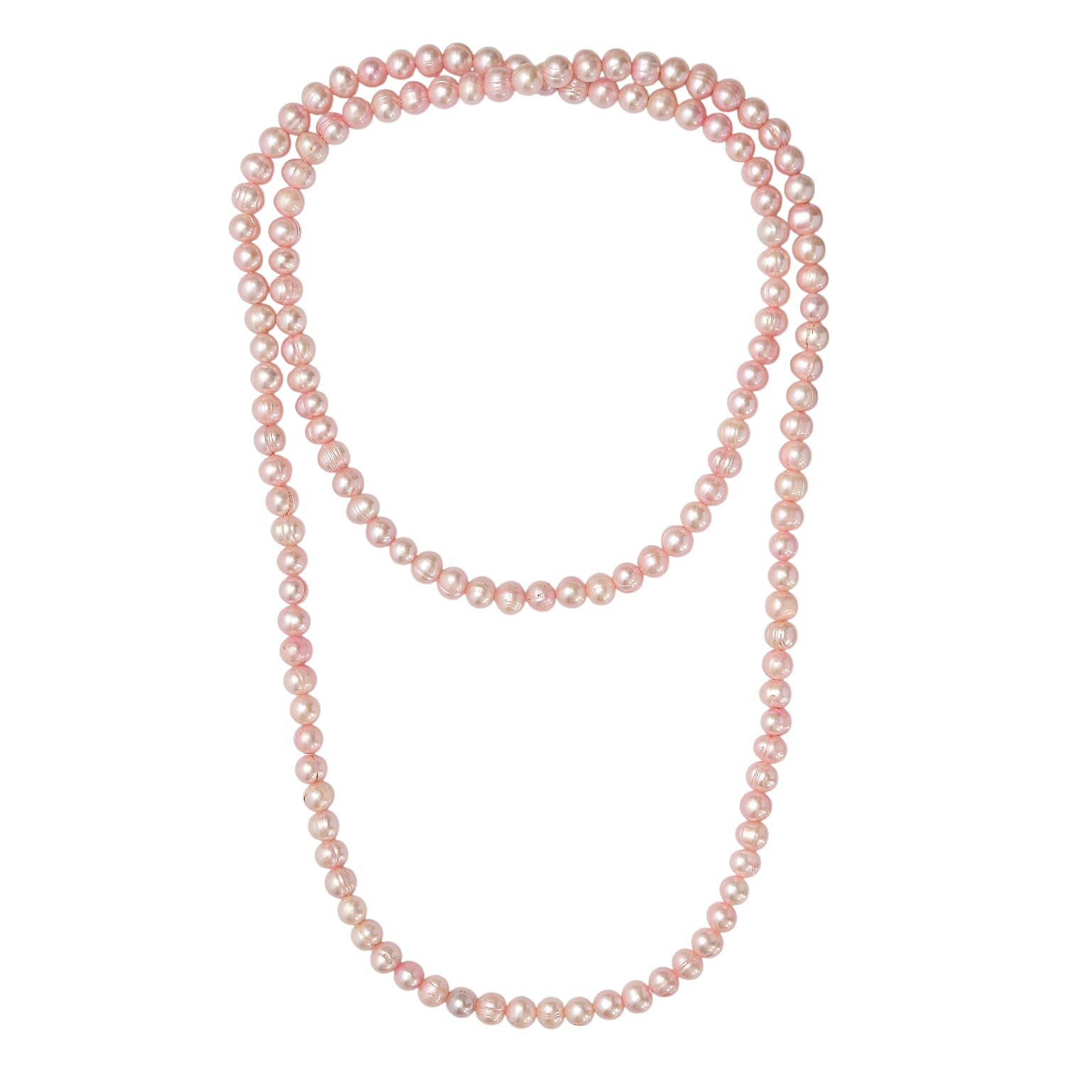 Dyed Pink Fresh Water Pearl Stone Necklace (Size 40) 480.00 Ct.