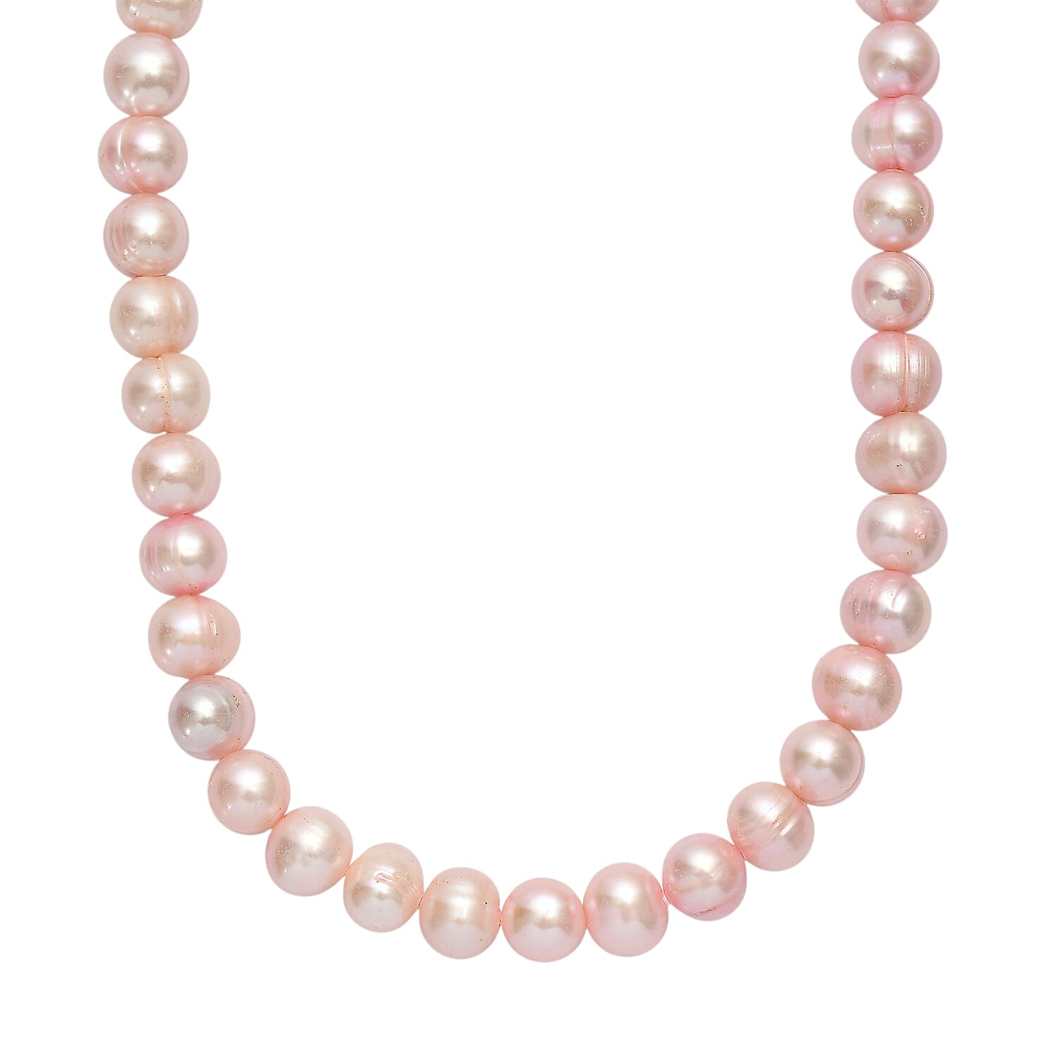 Dyed Pink Fresh Water Pearl Stone Necklace (Size 40) 480.00 Ct.