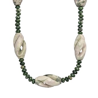 https://tjcuk.sirv.com/Products/82/6/8267446/Sesame-Jasper-Green-Spot-Agate-Necklace-Size-20-1-Ext-in-Platinum-Over_8267446.jpg?w=342&h=342