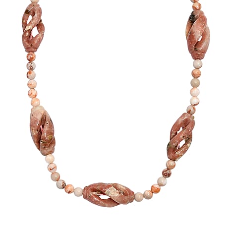Spice Jasper, Pink Jasper Necklace (Size - 20) in  270.000  Ct.
