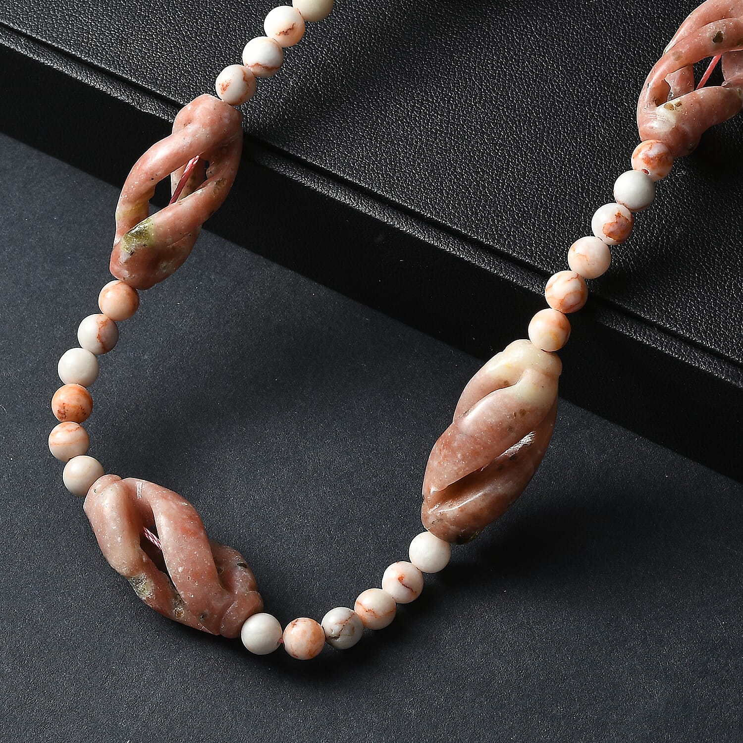 Spice Jasper, Pink Jasper Necklace (Size - 20) in  270.000  Ct.
