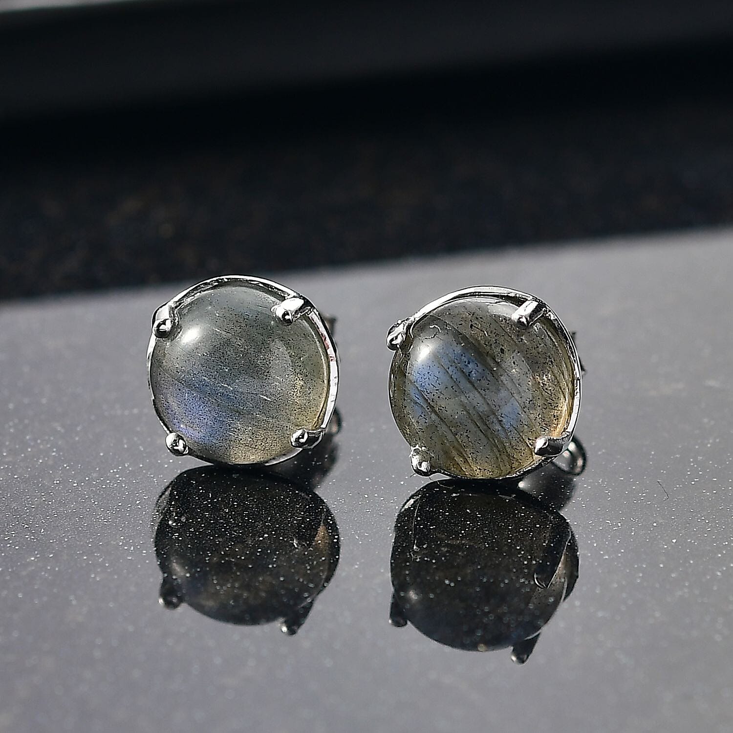D'Joy Labradorite Earring in Platinum Overlay Sterling Silver 4.31 Ct.