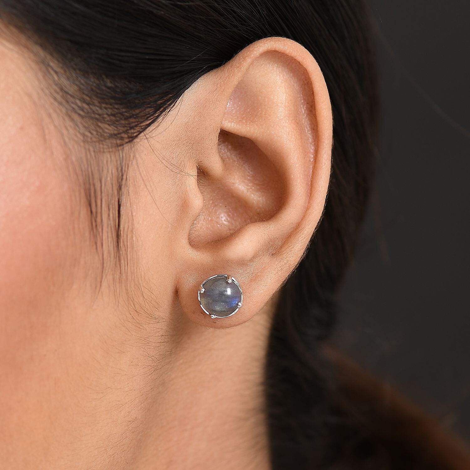 D'Joy Labradorite Earring in Platinum Overlay Sterling Silver 4.31 Ct.